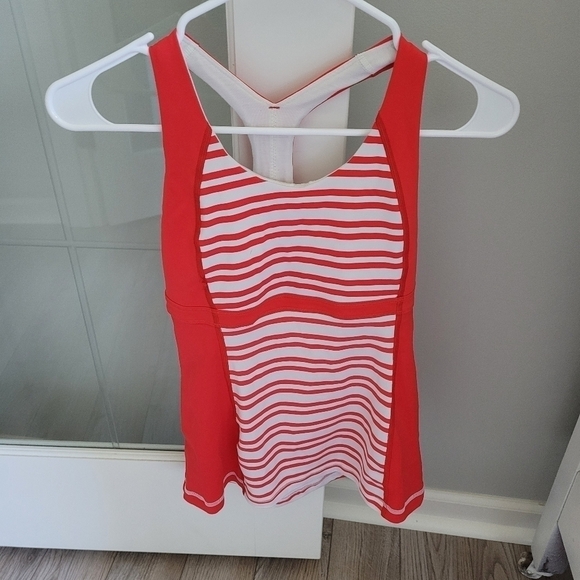 Lululemon Run: Fast Track TankTwin Stripe Love Red - Picture 4 of 8